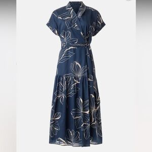 Hutch Blue Abstract Rosen Dress